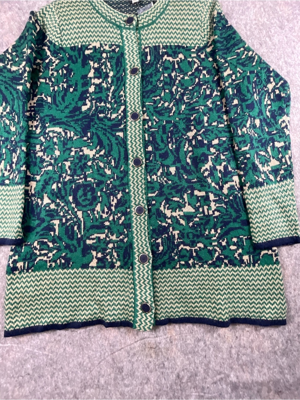 Liz Claiborne Alpaca Blend Stylish Travel Office Party Nordic Button Up Cardigan - Picture 7 of 15